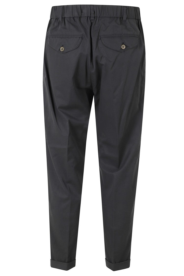 Myths Black Ares Darts Waist Loops Cotton Trousers