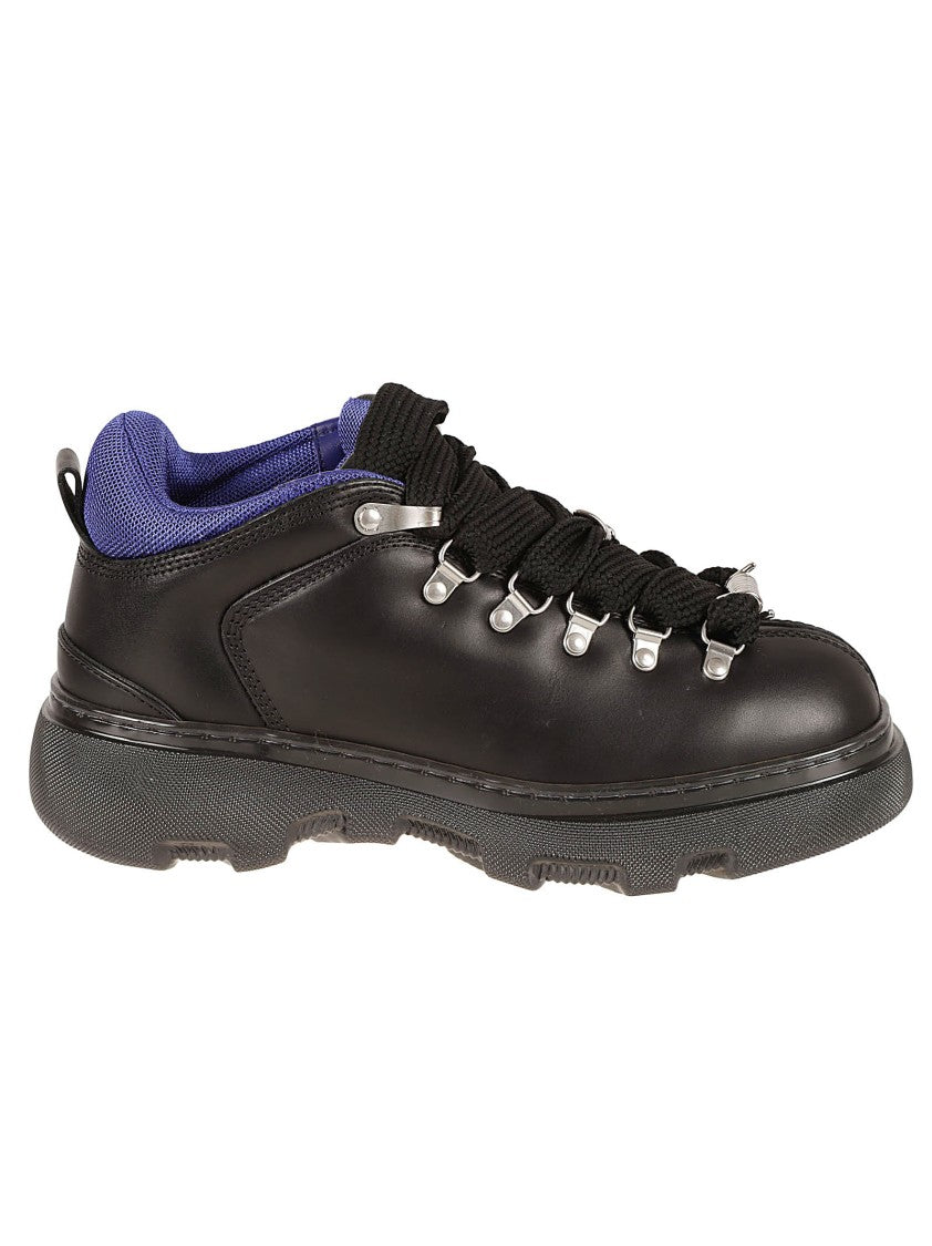 Burberry Chunky Sole Black Leather Boots