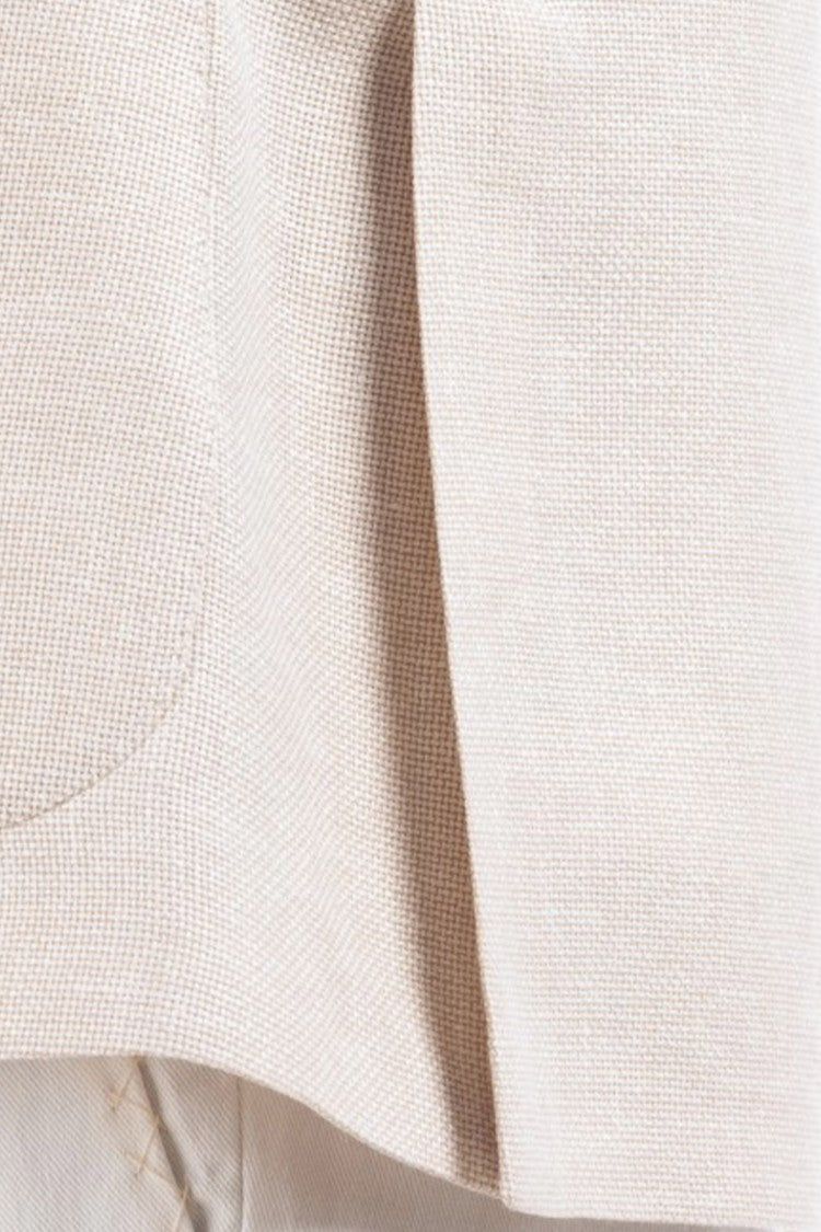 Tagliatore Beige Wool-Cotton Double-Breasted Blazer