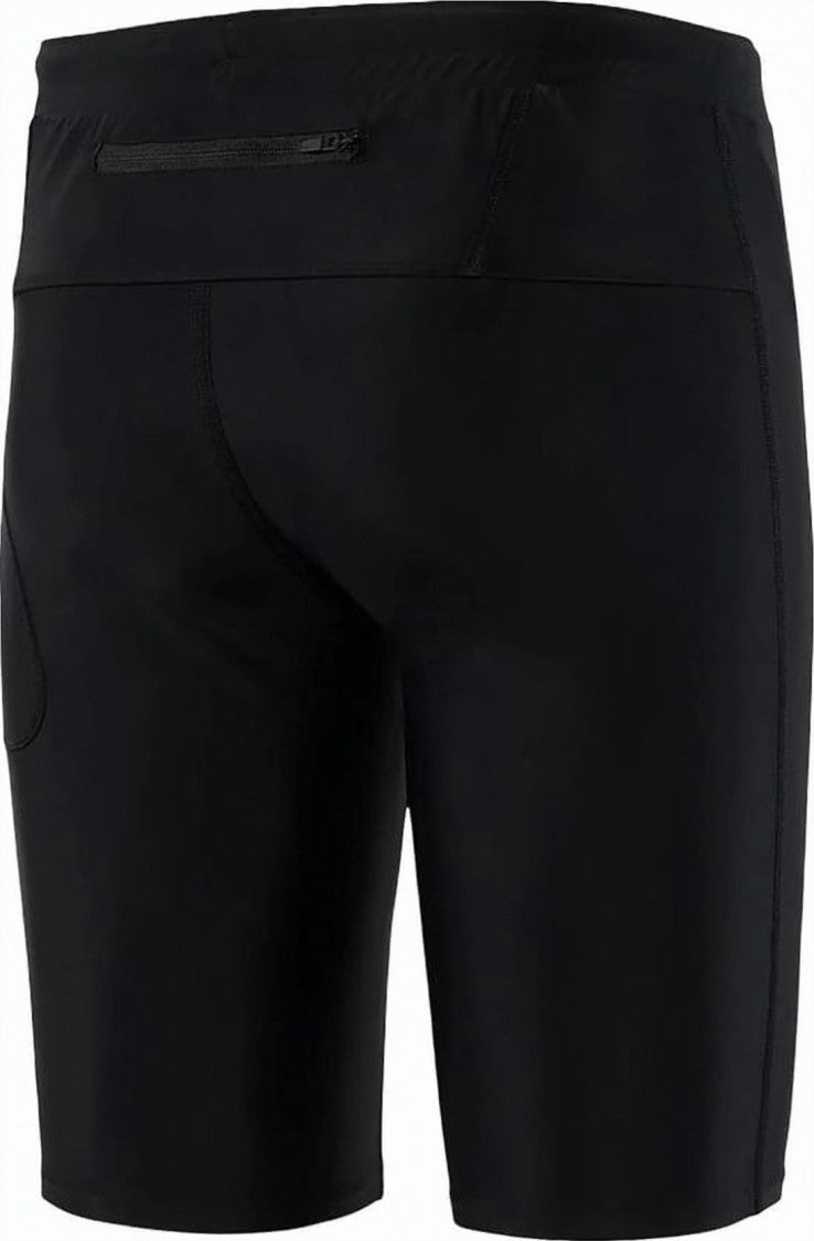 District Vision Tailored Dark Athletic Shorts With Contrasting Red Drawstring