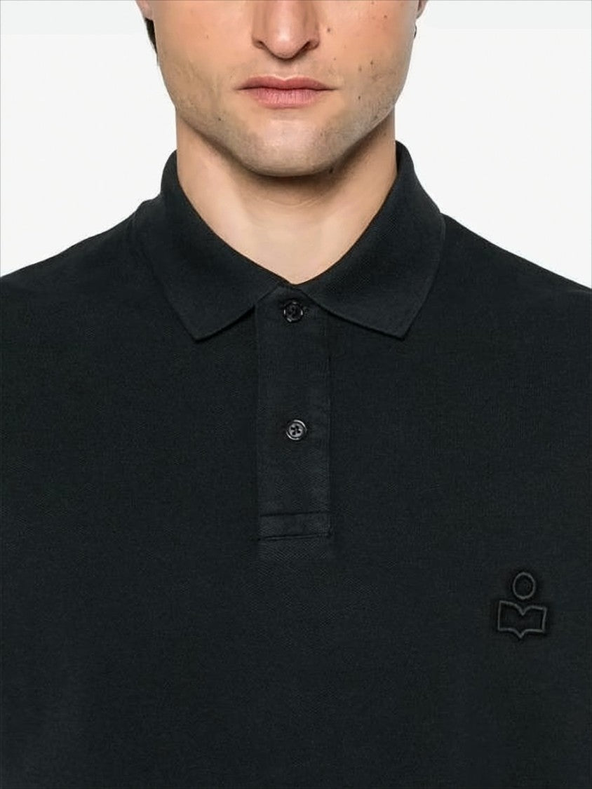 Isabel Marant Classic Short-Sleeve Polo Shirt With Embroidered Logo