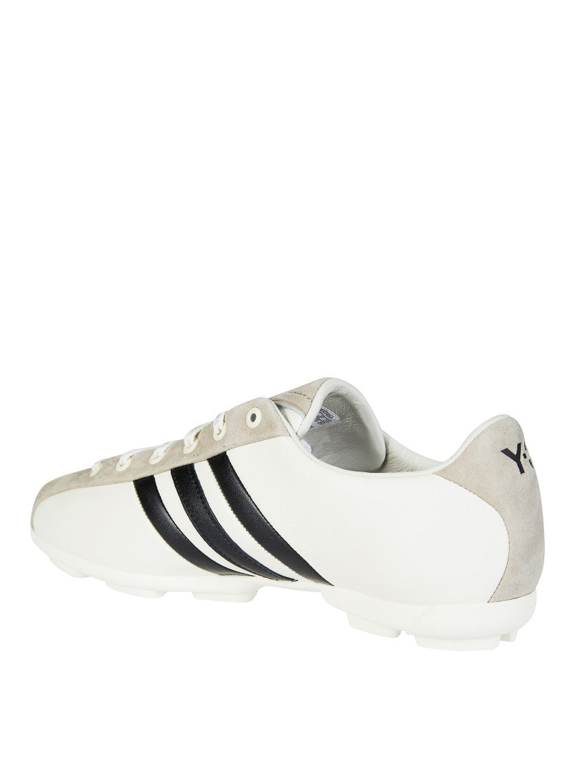 Y-3 White Smooth Upper Stripes Sneakers