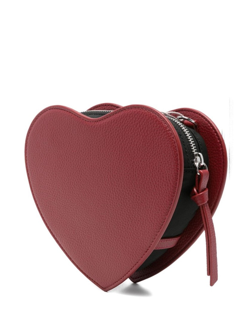 Vivienne Westwood Heart-Shaped Red Leather Bag With Orb Detail