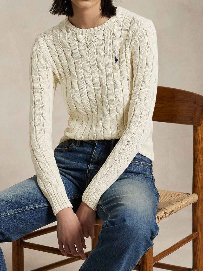 Polo Ralph Lauren Cable Knit Crewneck Pullover Sweater