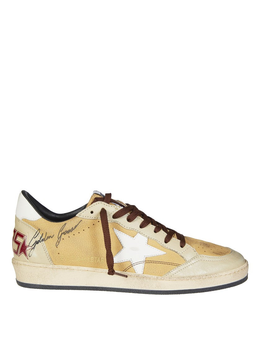 Golden Goose Beige Nubuck Leather Star Sneakers