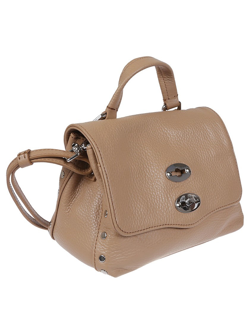 Zanellato Structured Leather Handbag With Flap Closure