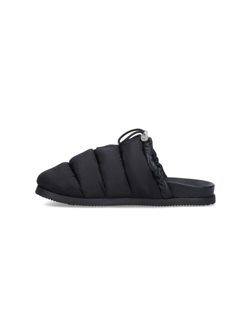 Moncler "Mon Pocket" Padded Mules Black
