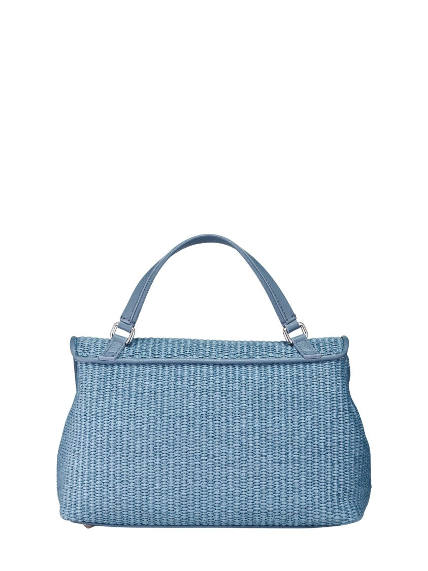 Zanellato Muted Blue Woven Texture Shoulder Bag