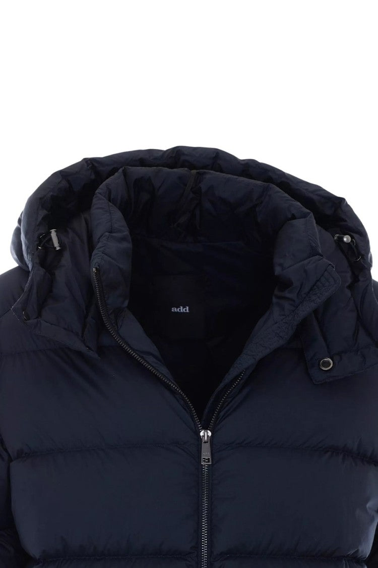 Add Navy Hooded Puffer Jacket