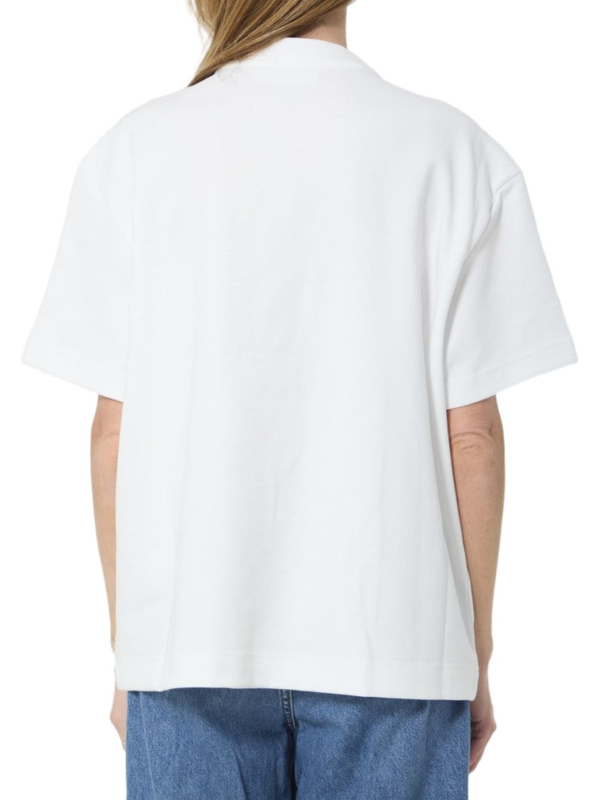 The Frankie Shop White Boxy Relaxed Fit T-Shirt