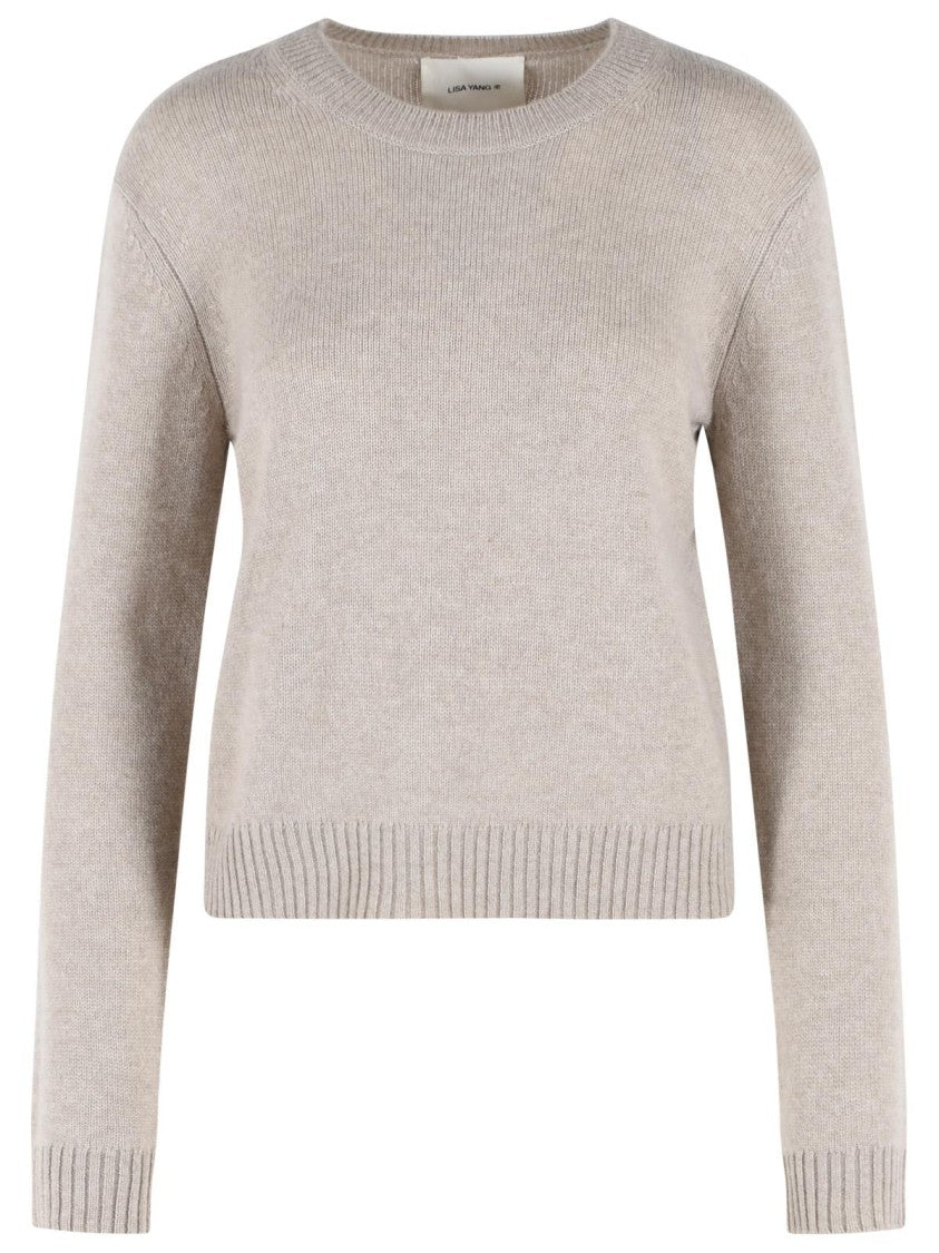 Lisa Yang 'Mable' Beige Cashmere Sweater