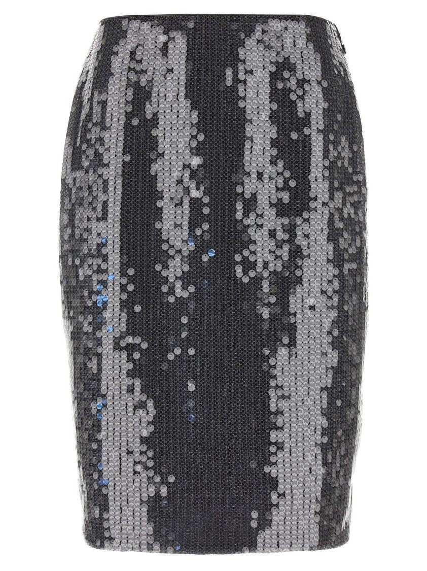 Rotate Birger Christensen 'Net Sequin Midi' Skirt