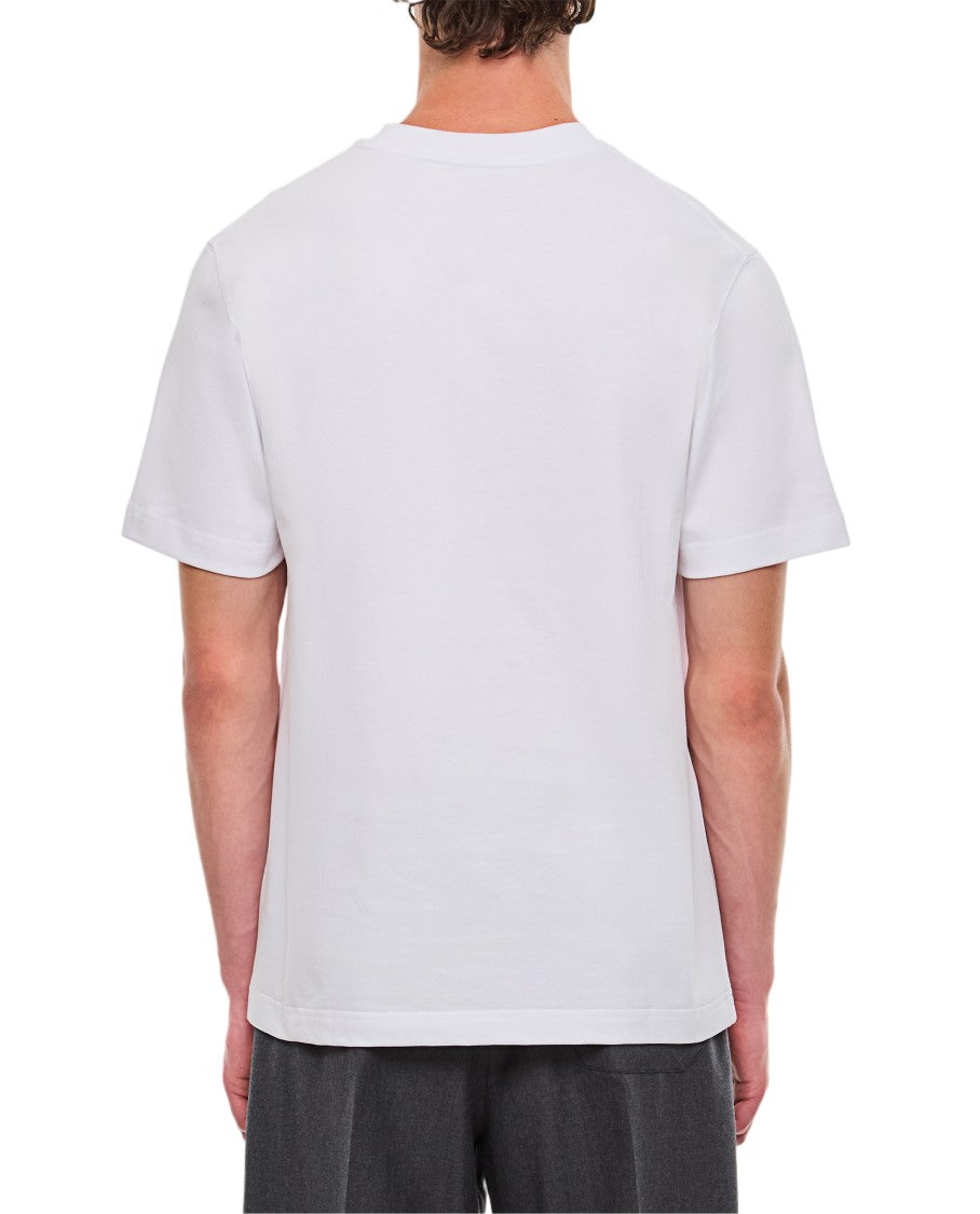 Jacquemus Round-Neck White Gros Grain Logo T-Shirt