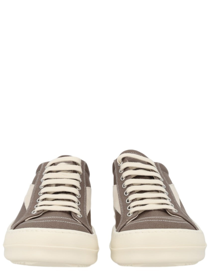 Drkshdw By Rick Owens Grey Streamlined Low-Top Cotton Sneakers
