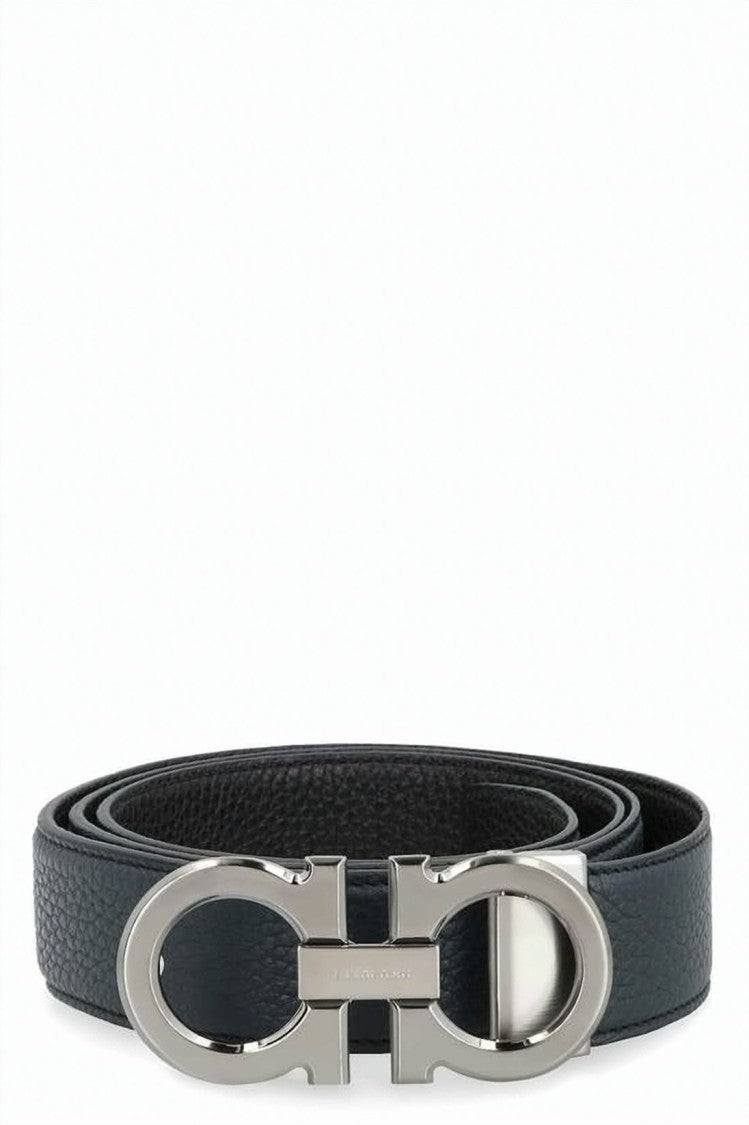 Salvatore Ferragamo Textured Calf Leather Reversible Belt