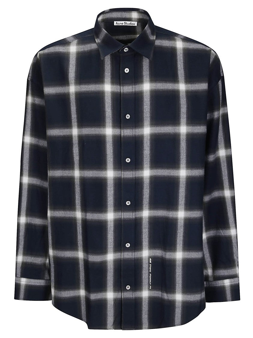 Acne Studios Checked Pattern Button-Down Shirt