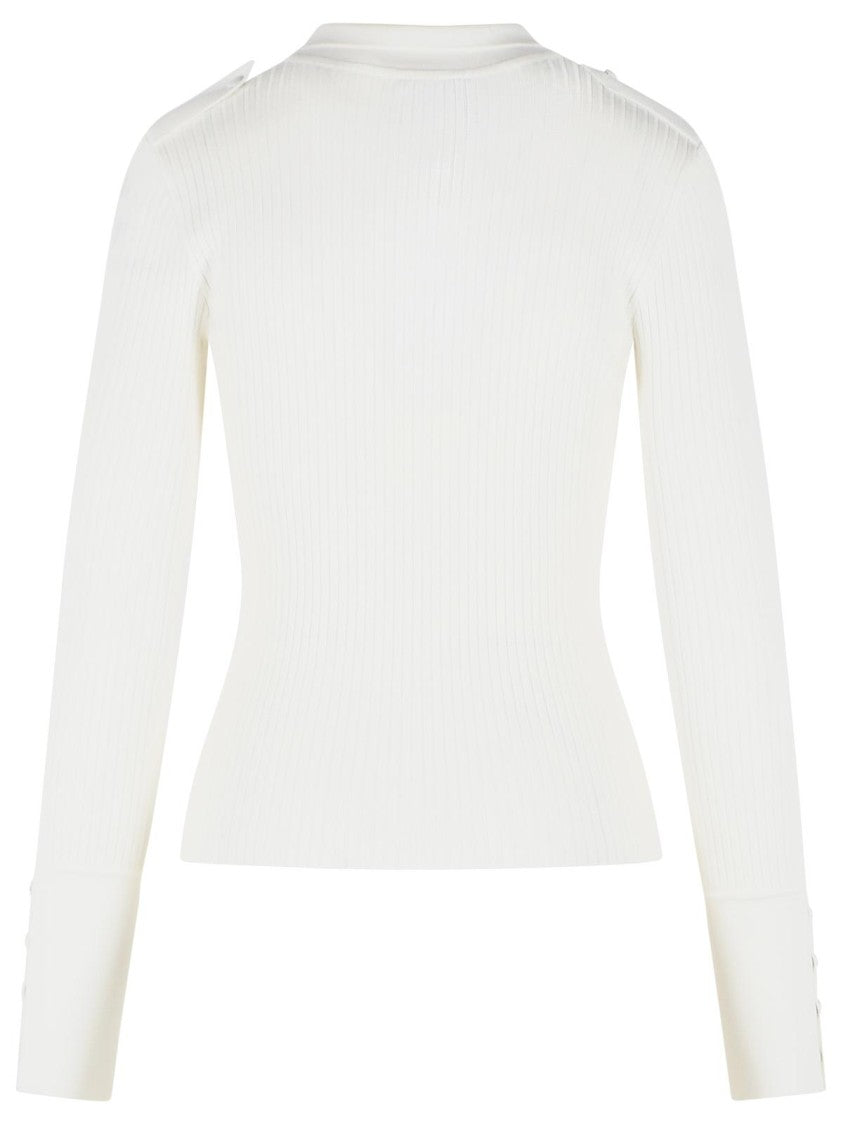 Courrèges White Viscose Blend Polo Shirt