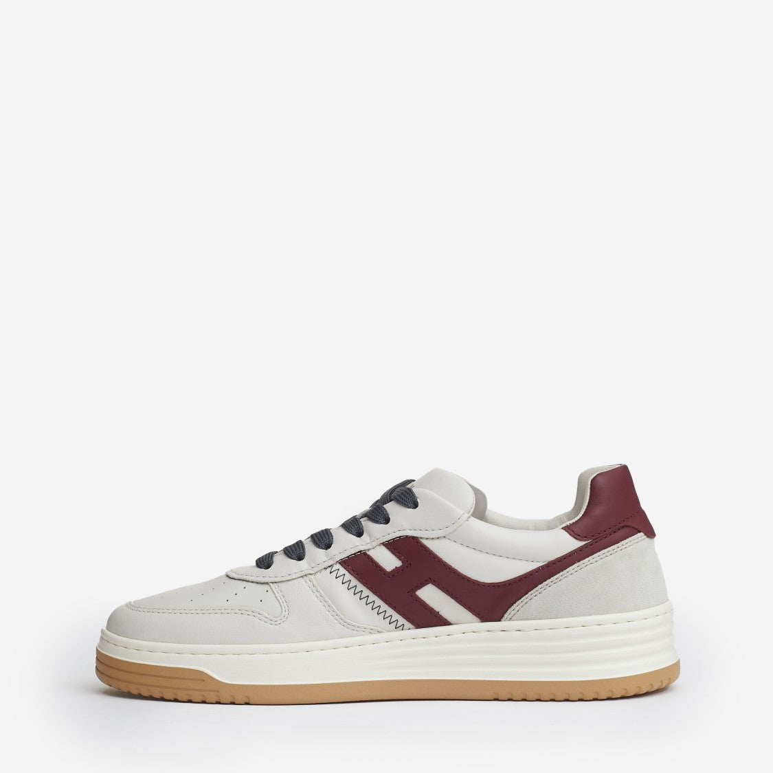 Hogan Basket Leather Cream H Bordeaux