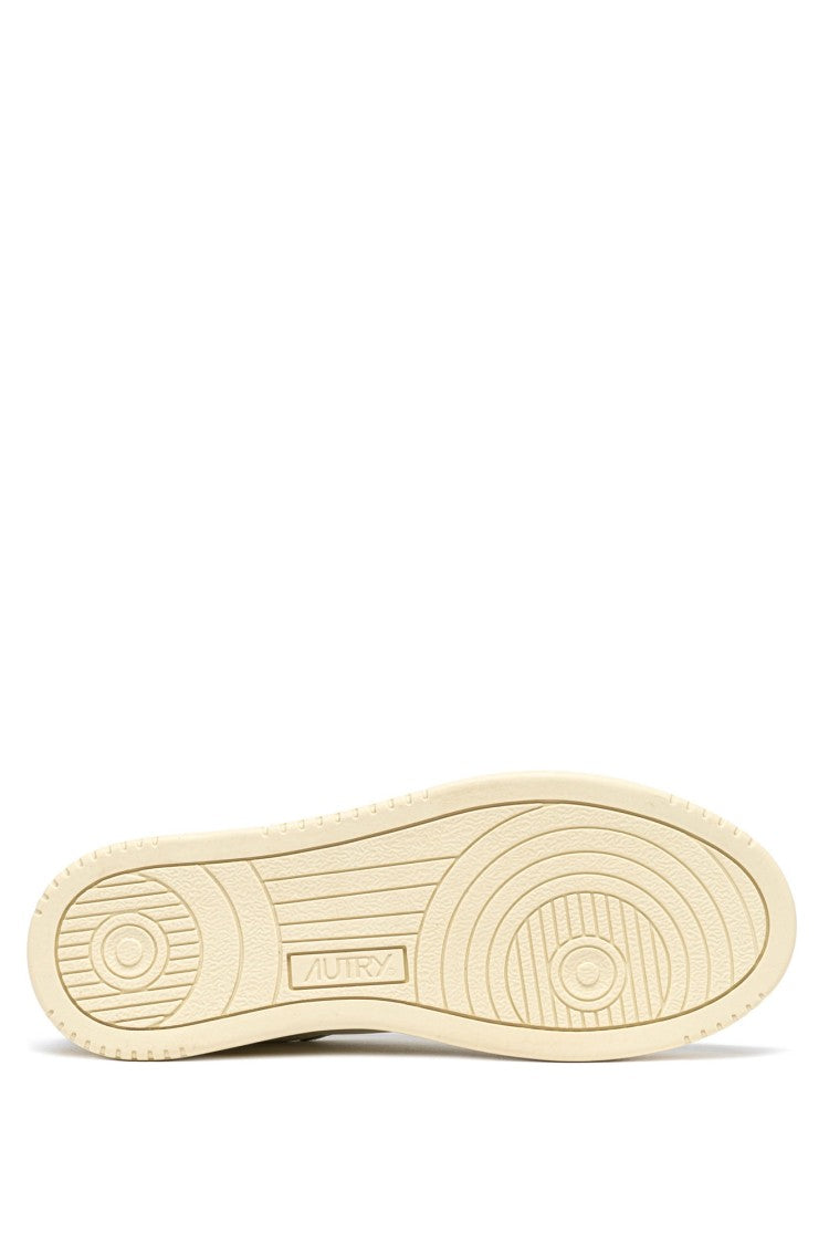 Autry White Dallas Brown Trim Sneakers