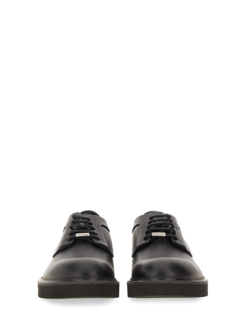 Ferragamo Derby Shoes With Ornamental Detailing
