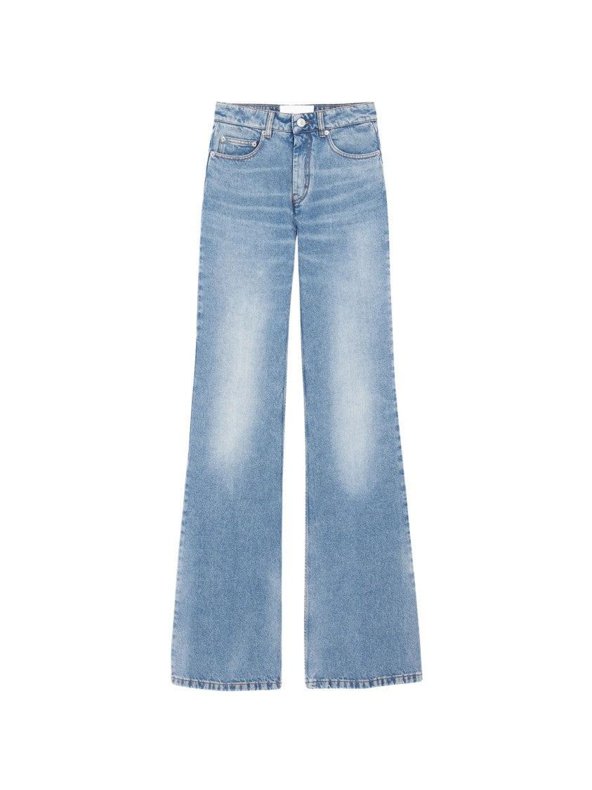 Ami Paris Blue High-Waist Flare Denim Jeans