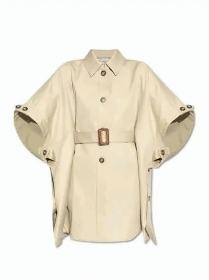 Max Mara Structured Cotton Jacket With Cape Design