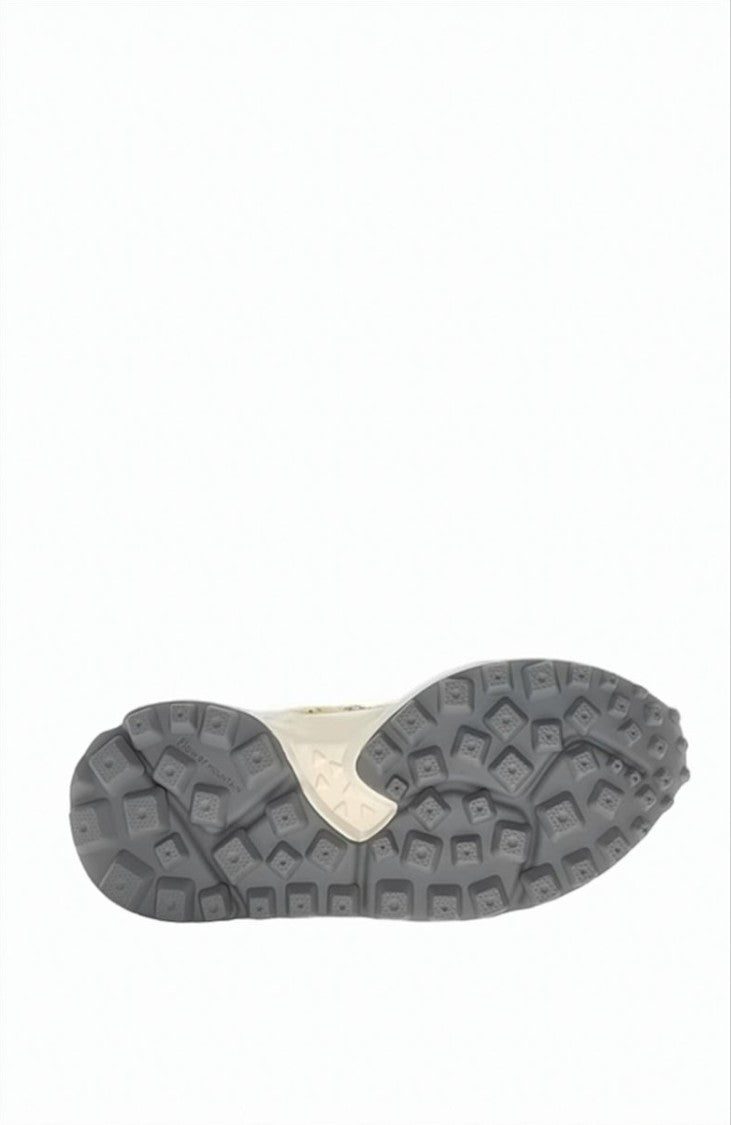 Flower Mountain Geometric Embroidery Suede Inset Cork Insole Knitted Sneakers