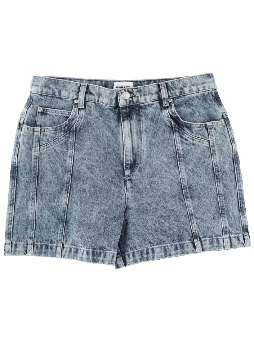 Isabel Marant Étoile Joely Faded Mid-Rise Denim Shorts