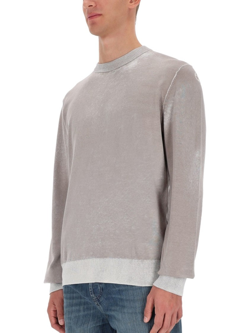Diesel Relaxed Fit Grey Cotton Sweater