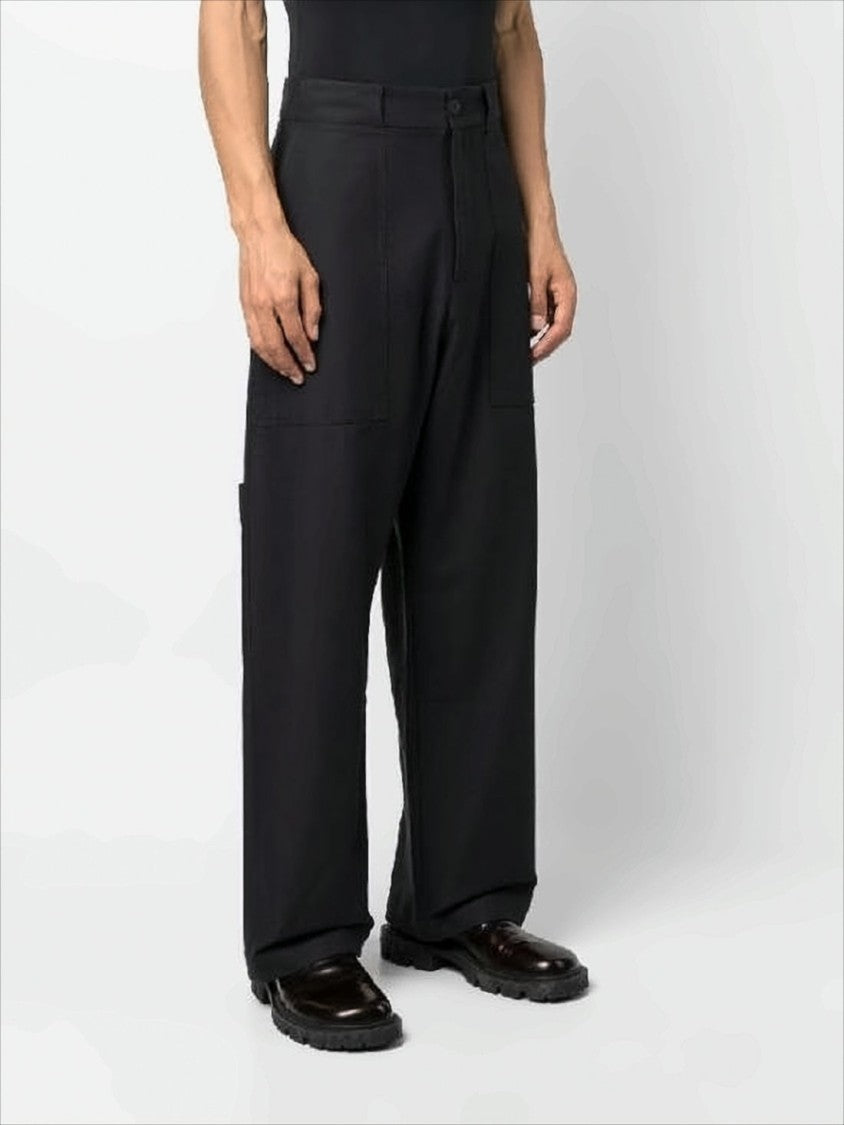 Studio Nicholson Wide-Leg Straight Pants With High Waist