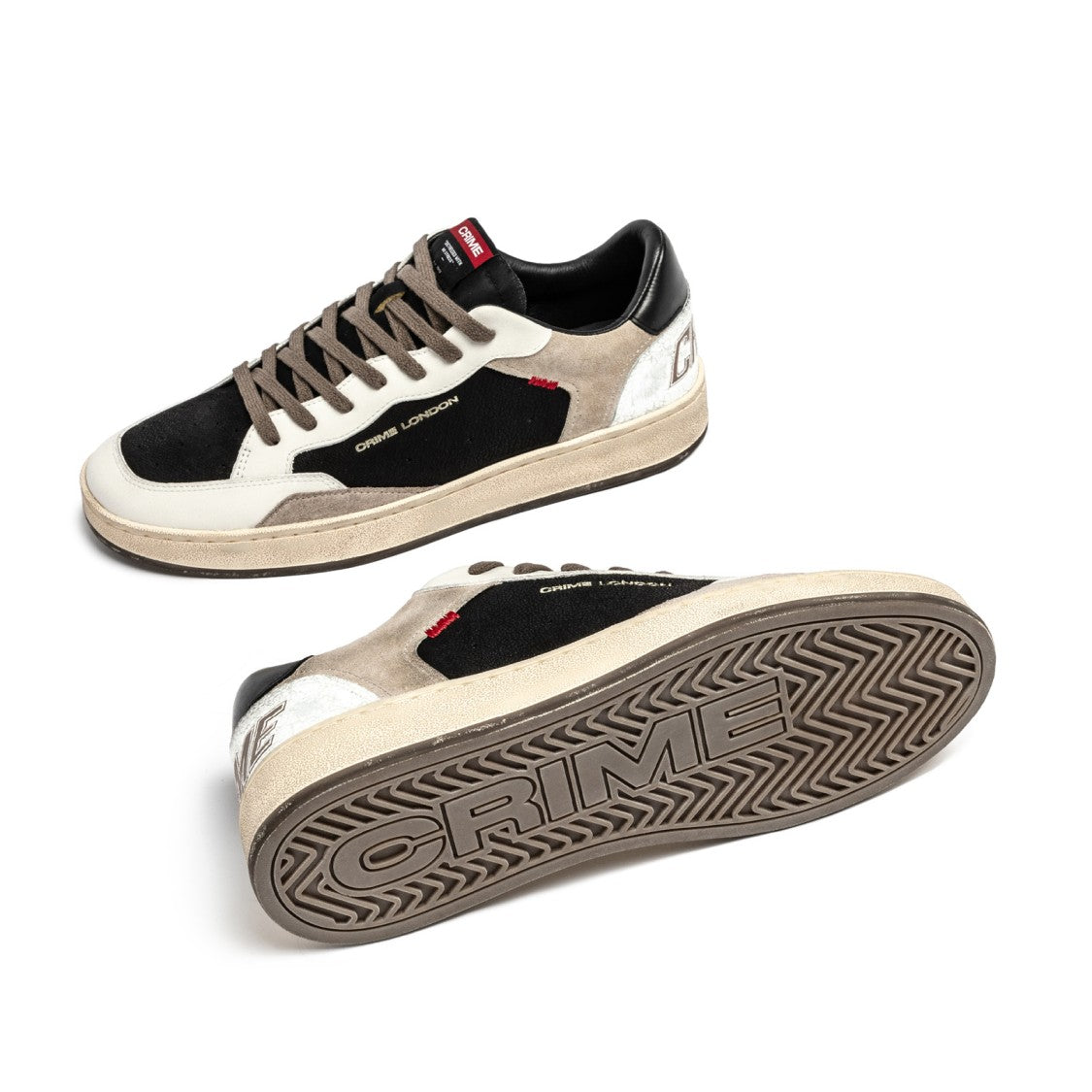 Crime London Chelseask8 Deluxe Sneakers - Black/White/Beige