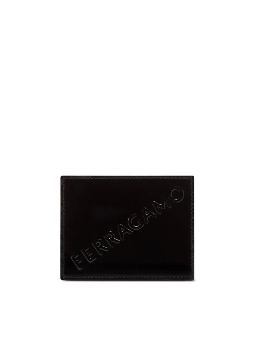 Ferragamo Diagonal Logo Credit Card Case