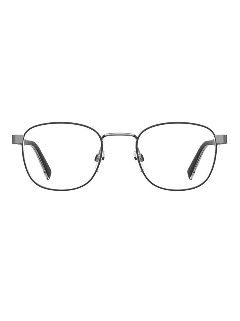 Pierre Cardin Rectangular Black Optical Frames With Textured Temples