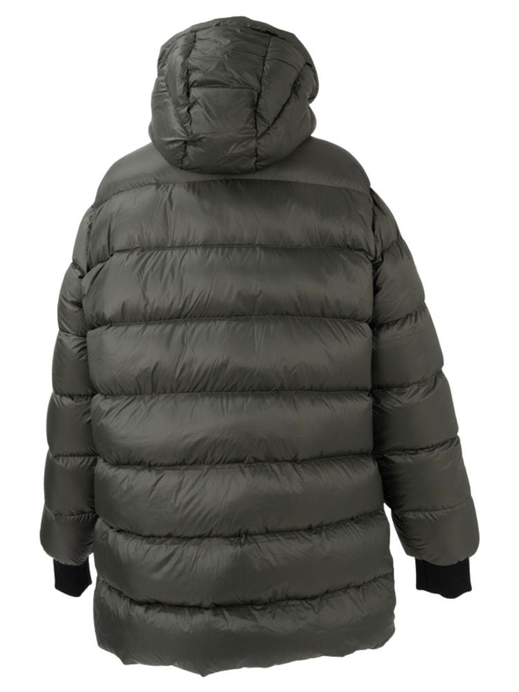 Sergio Moretti Green Feather-Insulated Hooded Nylon Down Jacket