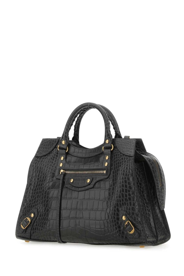 Balenciaga Charcoal Leather Neo Classic City Handbag