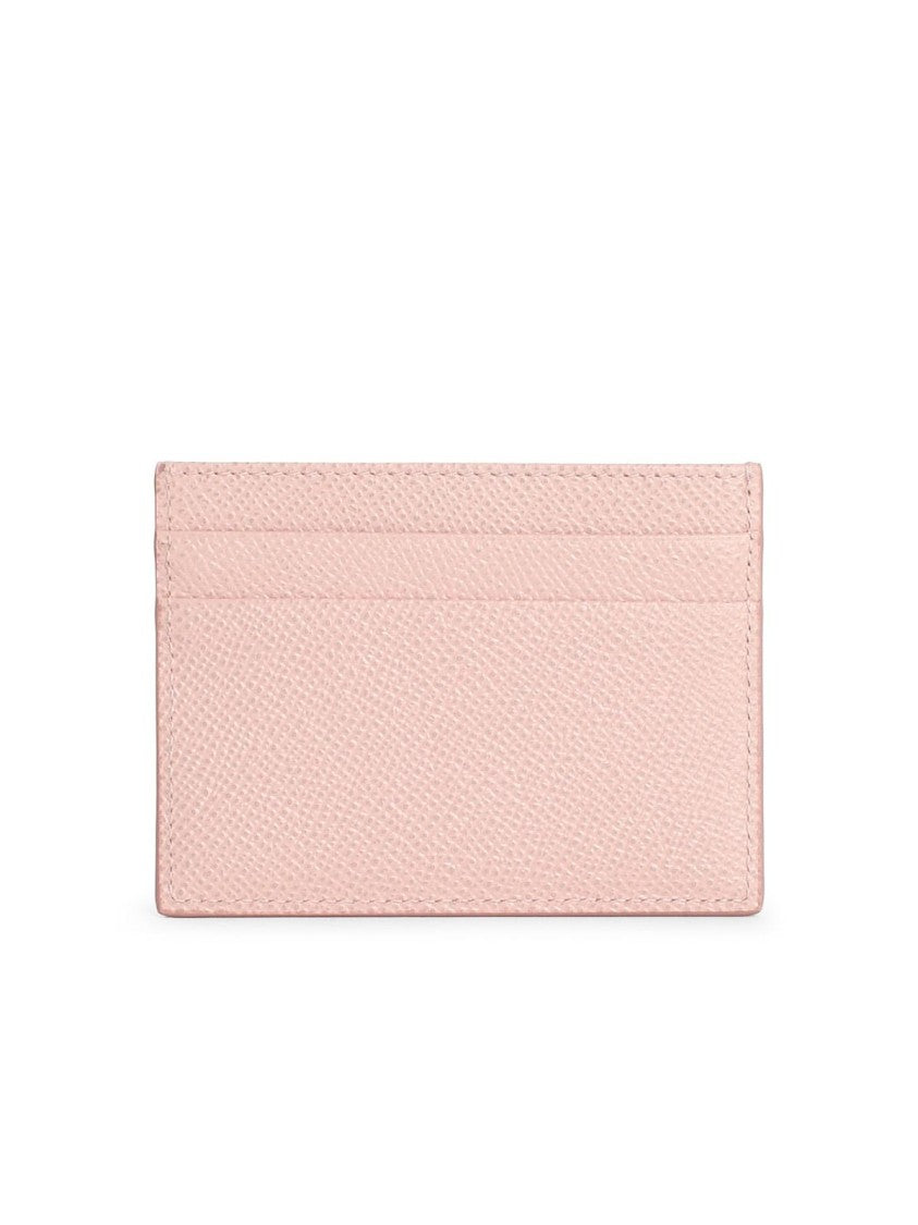 Dolce & Gabbana 'Dauphine' Pink Calf Leather Card Holder