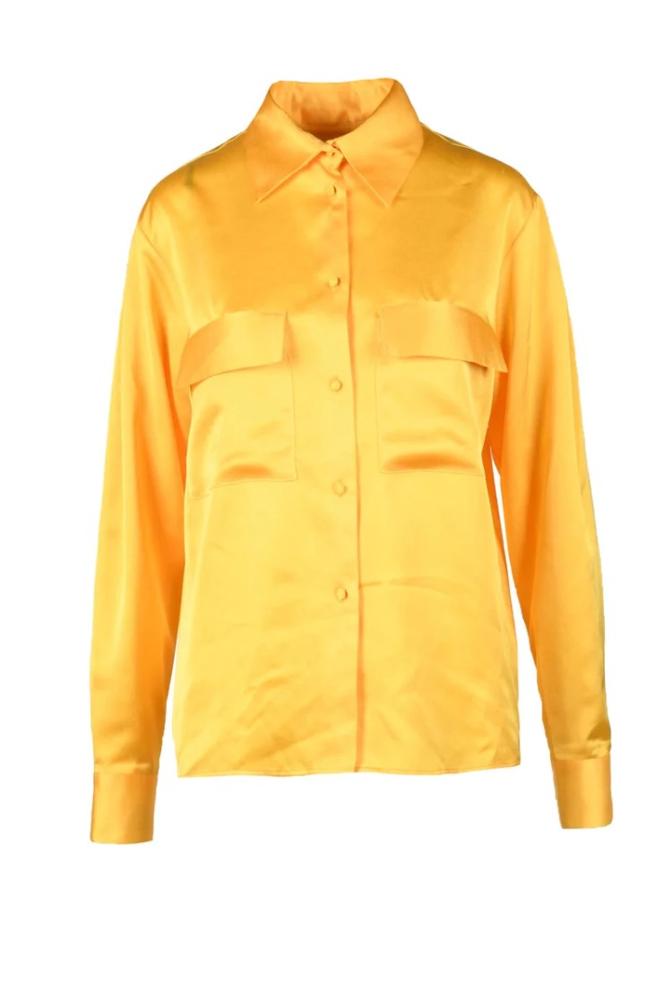 Nine Minutes Black/Orange Polyester Elastane Shirt