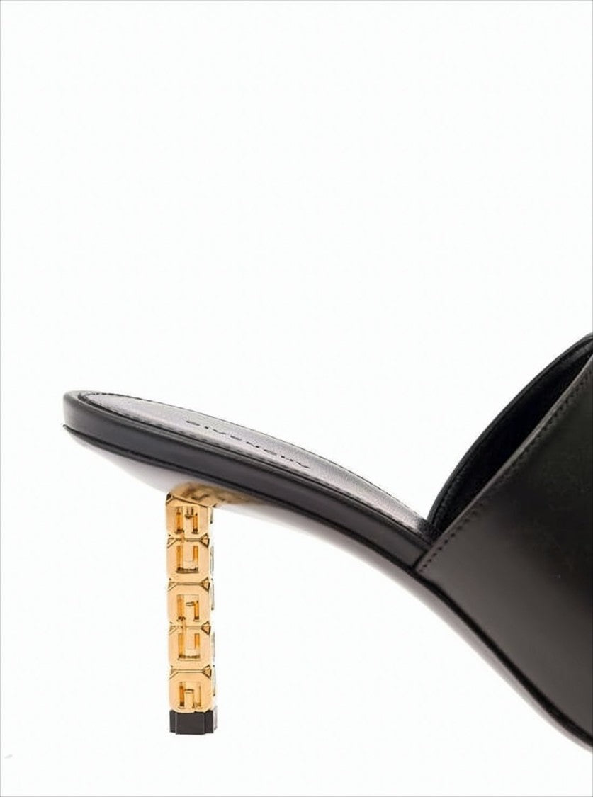 Givenchy Mule-Style Pump With Geometric Gold-Tone Heel