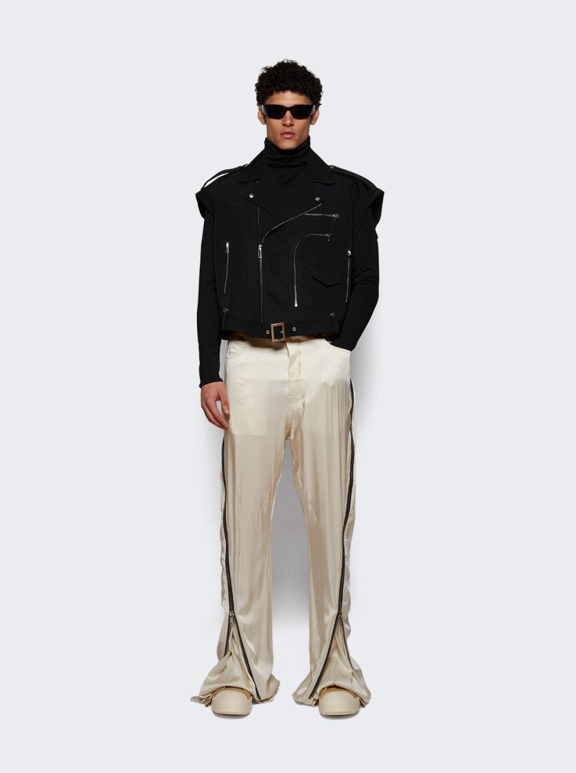 Rick Owens Cropped Jumbo Bauhaus Stooges Vest Black