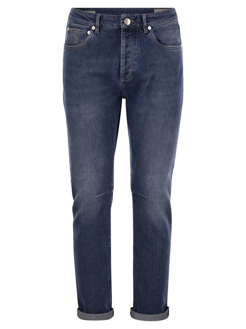 Brunello Cucinelli Five-Pocket Leisure Fit Trousers In Lightweight Denim