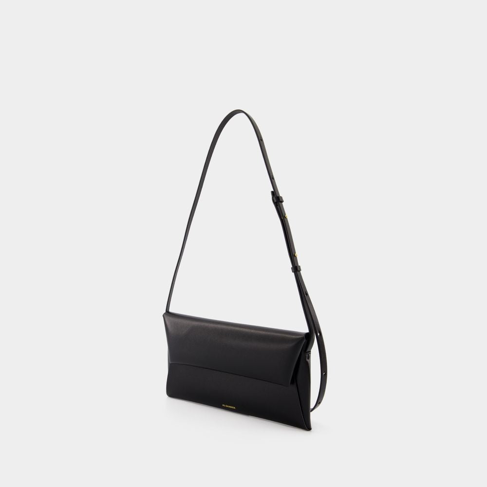 Jil Sander Folded Small Crossbody - Leather - Black
