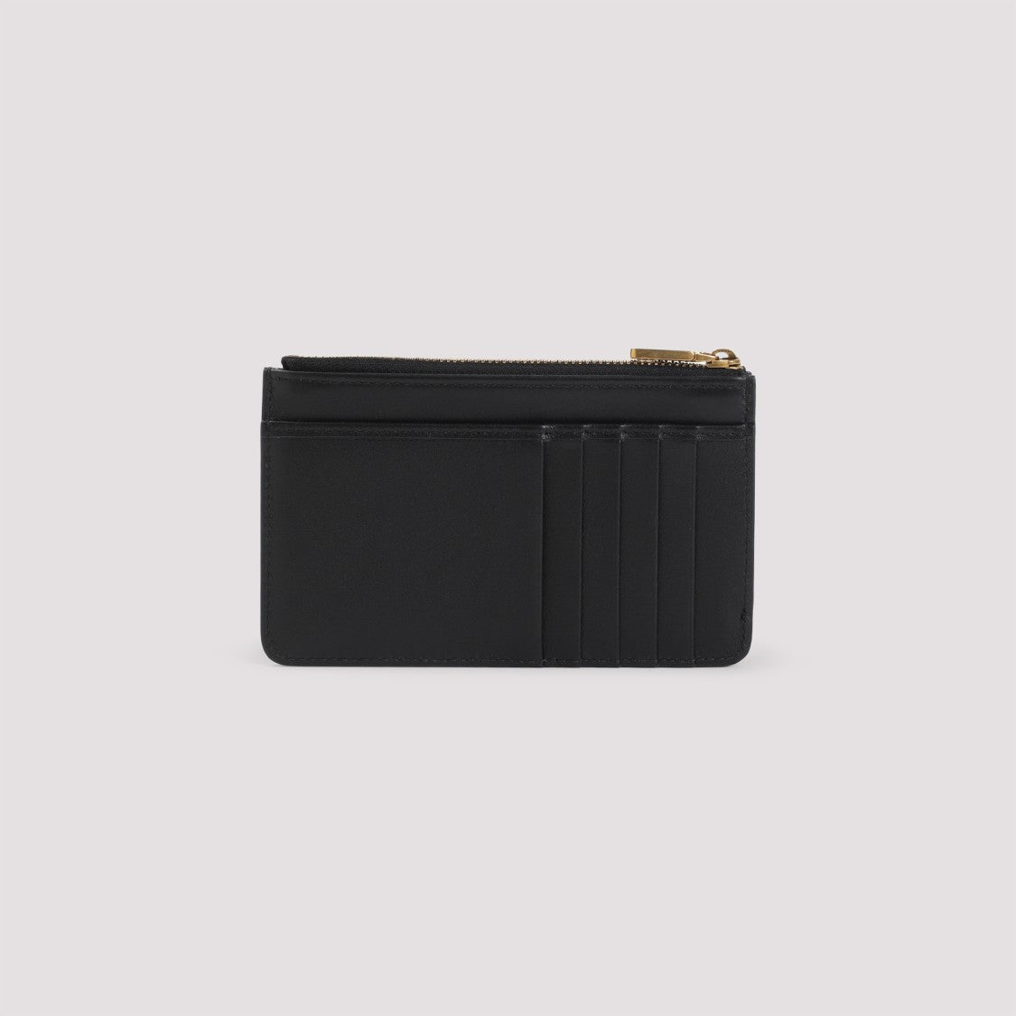 Dolce & Gabbana Zip-Closure Calf Leather Wallet With Gold-Tone Hardware