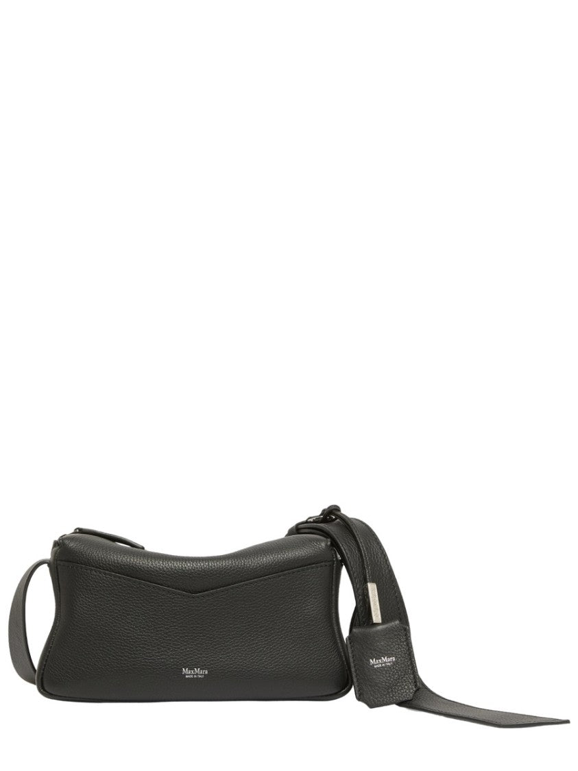Max Mara Rectangular Shoulder Bag In Textured Italian Calf Leather