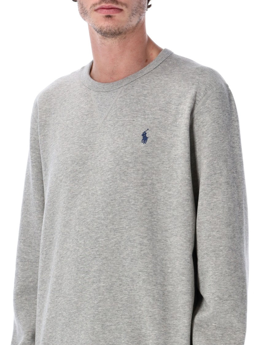 Polo Ralph Lauren Andover Grey Cotton-Blend Crewneck Sweatshirt