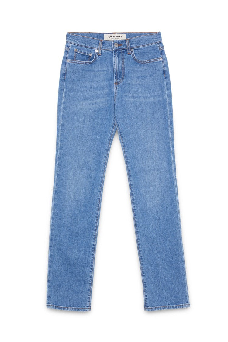 Roy Rogers Medium Blue Straight-Leg Five-Pocket Jeans