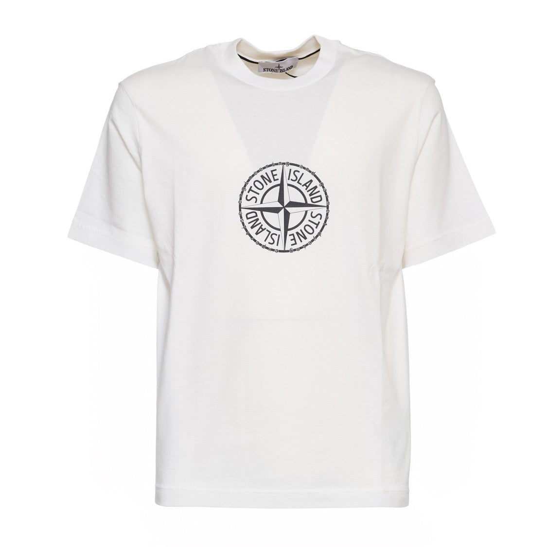 Stone Island Compass Logo Printed Casual T-Shirt