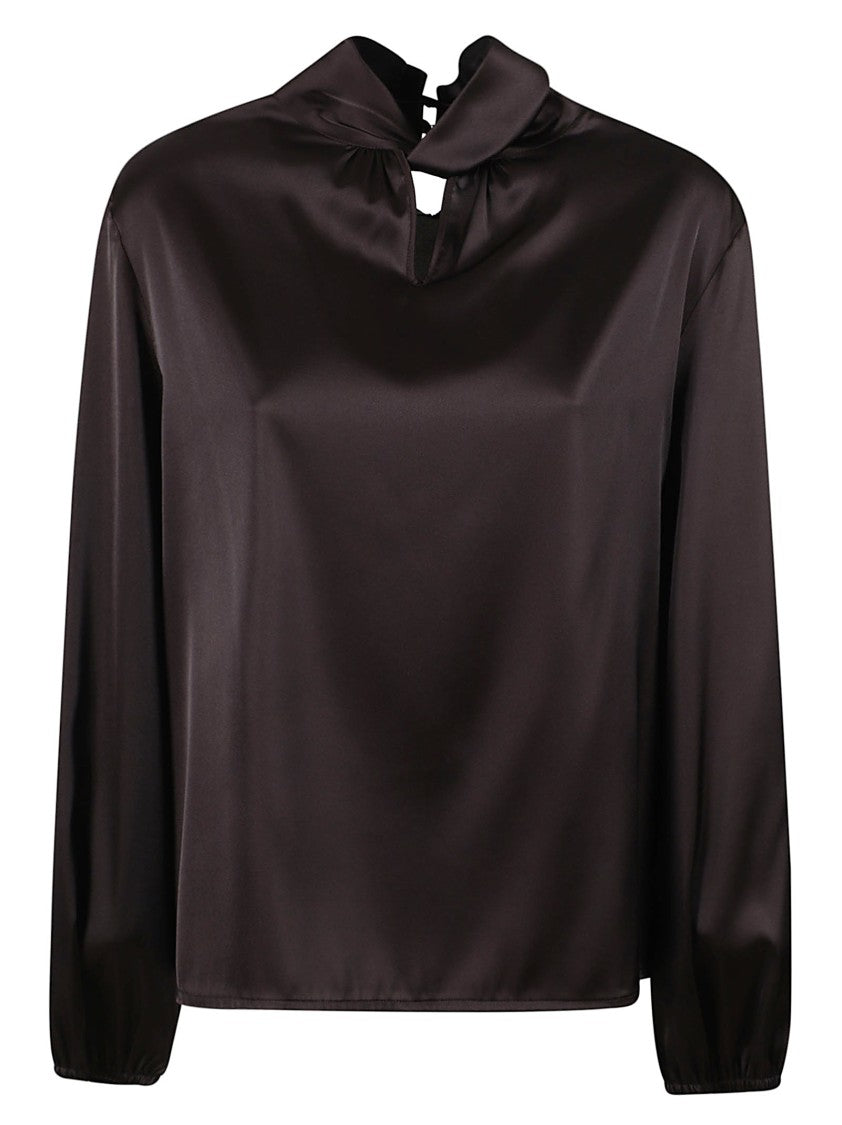 D. Exterior Satin Blouse