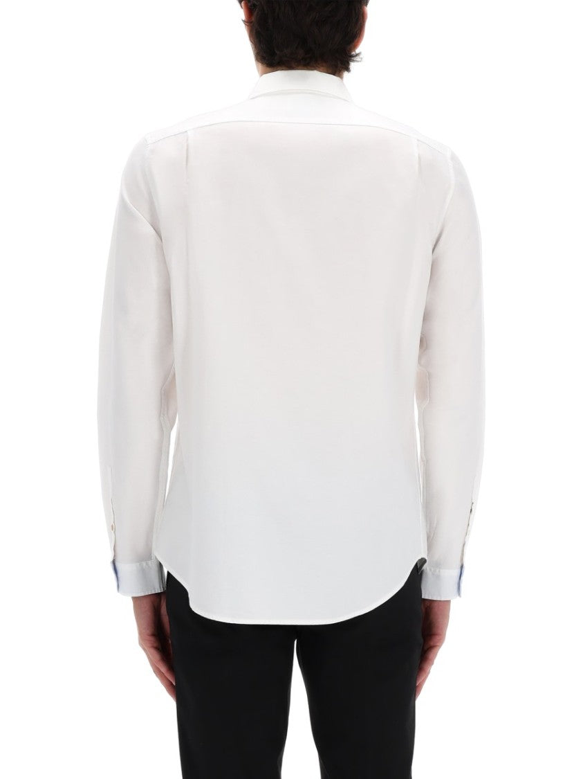 Ps Paul Smith Neutrals Tailored Fit Button-Down Organic Cotton Shirt
