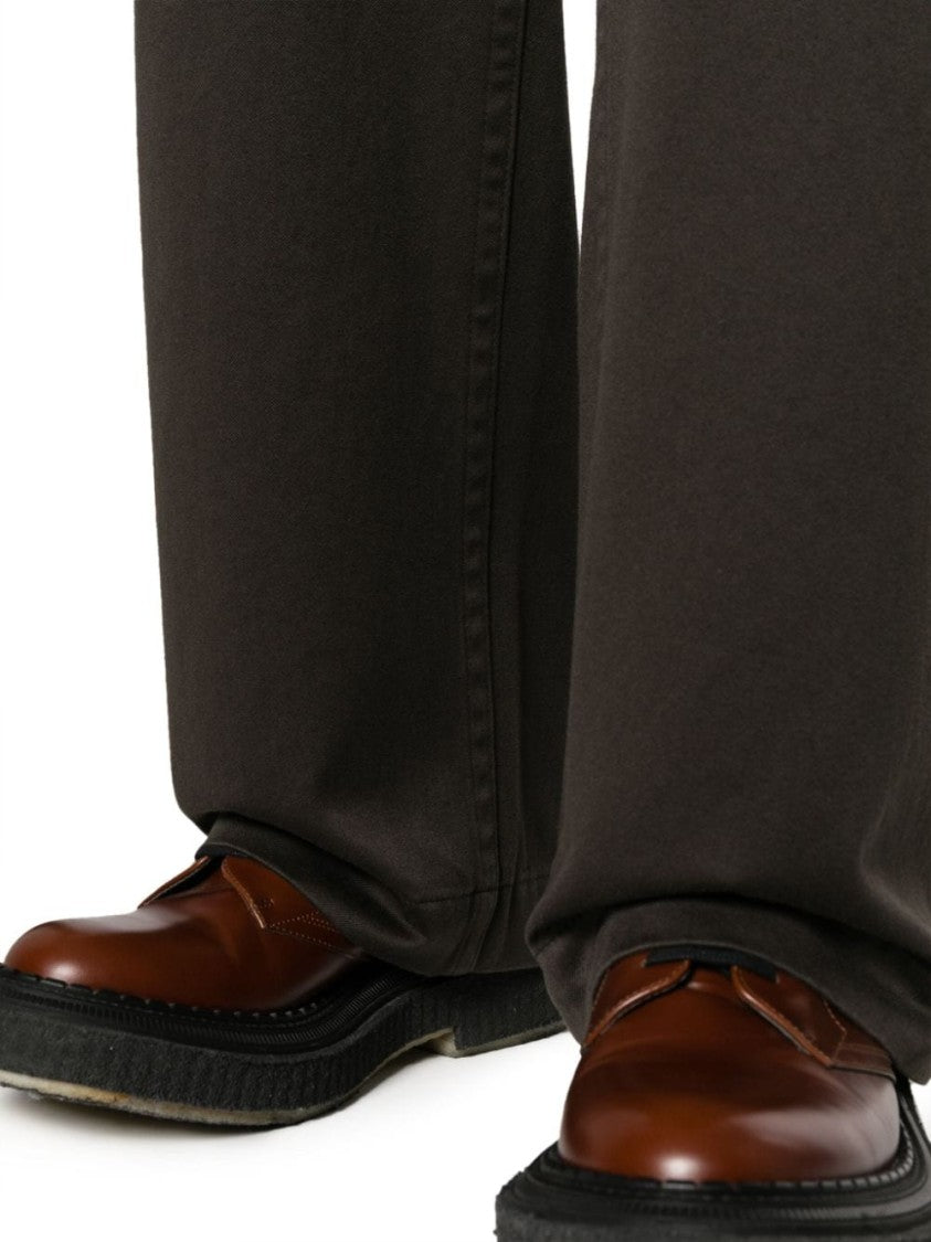 Burberry Relaxed Fit Brown Cotton Pants