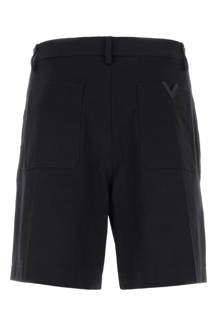 Valentino Garavani Midnight Blue Stretch Cotton Bermuda Shorts